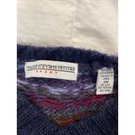 Valerie Stevens Vintage 90s Womens Hand Knit Fair Isle Chunky Wool Sweater Sz PM Photo 4