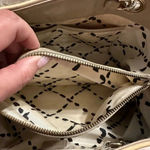 Kate Spade  Patent Leather Purse Shoulder Bag Striped Neutral Photo 10