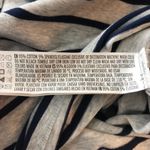 Forever 21  Romper Gathered Waist Short Sleeve Cotton Stretch Striped Gray Navy S Photo 3