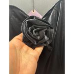 Ava & Viv NWT  Women's Size 3X Black Long Sleeve Rosette Mini A-Line Velvet Dress Photo 2