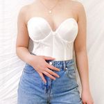 Vintage Corset Bustier Size 36C White Size L Photo 0