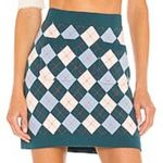 Free People Argyle Viola Sweater Skirt in Marine Combo Photo 5
