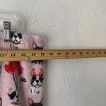 Doggie Drawings Pajama Pants Womens Small Pink French Bulldog Hearts Fleece Cute Photo 3