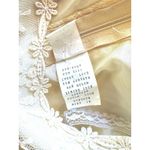 VTG Ivory Lace Dress Women’s Sz 10 Made USA Satin Lined Floral Lace Bridal 80s Photo 5