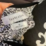 Van Heusen Black & White Animal Print Short Sleeve Top Size Medium Photo 5