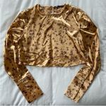 ZARA  satin effect floral long sleeve crop top M Photo 6