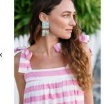 Sunshine Tienda Duval Stripe Florence Dress Size Medium NWT Pink Photo 4