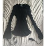 Jean Paul Gaultier Vintage 90s Black Wool Long Sleeve Sweater Photo 4