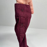 RVCA  Geometric Print Long Sleeve Button Up Shirt Burgundy Women's Size Medium Photo 8