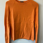 J. McLaughlin  Orange Crew Neck Cotton Blend Knit Sweater Photo 0