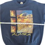 Fruit of the Loom VTG Alaska Graphic Sweatshirt Blue Crewneck Wildlife Size M Photo 8