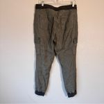 Anthropologie Level 99 Green Linen Cargo Jogger Pants Women’s M Casual Fall Photo 4