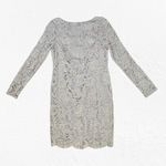Ralph Lauren Lauren  Gold Shimmer Lace Black Label Long Sleeve Short Dress Size 4 Photo 2