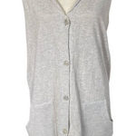 Portocruz  women's size small light gray sleeveless hooded swimsuit cover sweater Photo 0