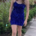 Macy's Blue  Homecoming Dress Photo 0