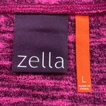 Zella Scuba Hoodie Fleece Jacket Womens Large 1/4 Zip Space Dye Thumb Hole Comfy Photo 2