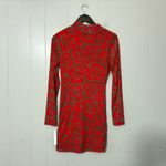 Lisa Says Gah Ruched Long Sleeve Heart Print Mini Dress Size L NWT Red Size L Photo 6