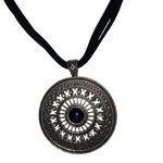 Park Lane vintage Y2k summit leather strap Silver Pendant crystals Necklace Photo 2