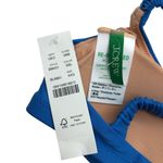 J.Crew  Scrunchie-Strap Squareneck Sports Bra Style Bikini Swim Top Blue XXS Photo 2