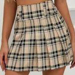 SheIn Plaid Pleated High Rise Mini Skirt Photo 1