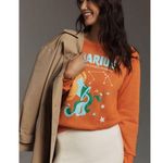 Anthropologie NWT Midnight Rider Zodiac Sweatshirt Aquarius Photo 0