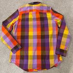 Liz Claiborne  Trending Fall Womens Multicolor Plaid Long Sleeve Shirt Photo 7