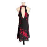 Mlle Gabrielle  Black Dress with Red Floral Design Size 14 Photo 1