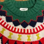 Aerie Fair Isle YOKE SKI- Jumper green multicolored size large Photo 6