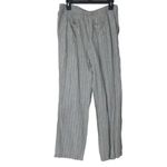 Alexander Jordan Women’s Large Linen Blend Striped Drawstring Beach Pants White Photo 10