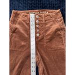 American Eagle Corduroy Pants High Waisted Button Fly Pockets Copper Brown Sz 0 Photo 8