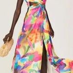 Liv Foster Floral Tie Dye Gown Size 6 Pink Photo 0