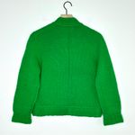 Vintage Hand Knit Wool Cardigan Sweater Green Shrug Sz S Grandmacore Indie Photo 1