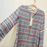 Anthropologie Blue Matison Stone Alder tunic tribal stripe print sma… Photo 2