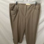 Dress Barn : Tan Khaki Cropped Pants- with buttons on side of pants- slim leg- 16 Photo 9