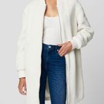 BLANK NYC Angel's Advocate Bomber Sherpa Fuzzy Teddy Faux Fur Long Coat Jacket Photo 4