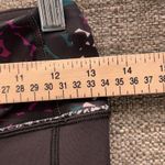 Lululemon Womans Leggings 4 Black Floral Fade Rouched Ankle Photo 3