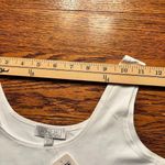 A'nue Thin Strap Tank Stretchy White Women's Size Petite Small Made in USA NWT Photo 6