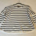 French Connection Striped Black and White Sweater Photo 0