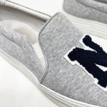 [Joshua Sanders] Gray Navy NY Felt Embroidered Slip On Platform Sneakers Size 10 Photo 7