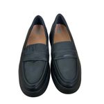 FitFlop  Black Padded Detail Leather Flatform Loafers Sz 11 Photo 1