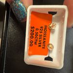 925 sterling silver moissanite earrings .5 carat Gold Photo 1