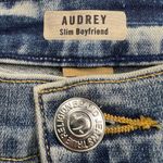 True Religion Audrey Slim Boyfriend Distresed Gold Sequin Inset Jeans Size 26 Blue Photo 6