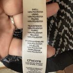 Chico's  Womens Size 2/Large Black Quilted Jacket Mid Length‎ Lightweight Packable Photo 5