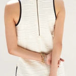 Anthropologie Maeve Patch Pocket Mini Dress M Ivory Black Cotton Stretch NWOT Size M Photo 0