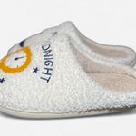 Taylor Swift themed “Meet me at Midnight” Women's White Enroidered slippers Size 10 Photo 1