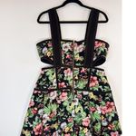 Gianni Bini NWT Dress Black Alexie Corset Mini Floral Cutout Fit Flare Large Photo 6
