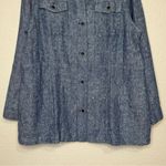 Coldwater Creek NWOT 100% Linen Oversized Button Down Shacket Jacket Photo 3