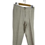 Talbots  Heritage Linen Straight Leg High Waist Beige Trousers Pants SZ 6 Neutral Photo 4