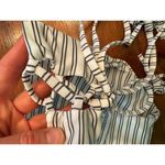 Ellejay  Puka Black & White Striped String Bikini size s/m Photo 5