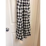 Reformation Hattie Off Shoulder Linen Midi Dress US 0 Gingham Europe Vacation Photo 6